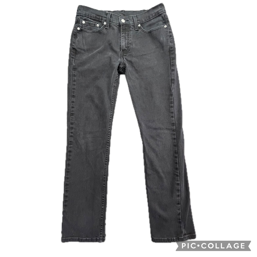 Levi Strauss Co 514‎ Black Denim Straight Fit Mens Jeans Size 30x30